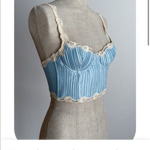 ISO Vintage La Perla sky plisse pleated bustier bra top from  1996